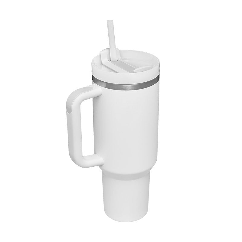 40 Oz Tumbler with Handle & Straw