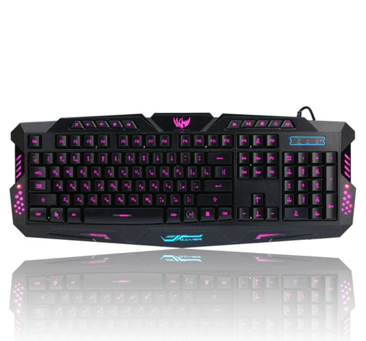 J10 tricolor backlight wired gaming keyboard set