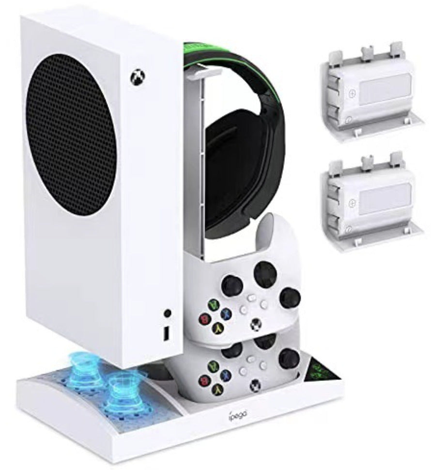 Xbox Series S Cooling Fan Base with Dual Gamepad Charger
