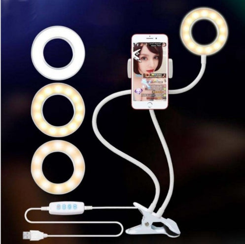 LED Selfie Ring Light 8cm Adjustable Stan