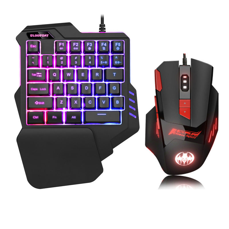BLOODY- one-handed gaming keyboard and mouse combo