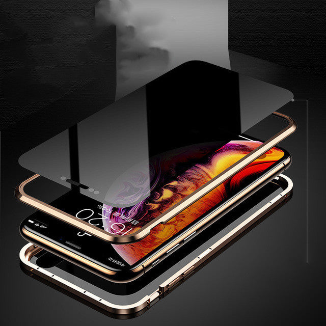 Anti-peep Magnetic Privacy Glass Phone Case